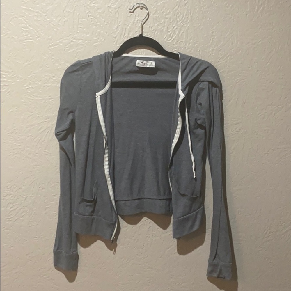 Gray Hollistor Hooded Jacket